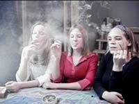 Angie and Sister - Cigars!